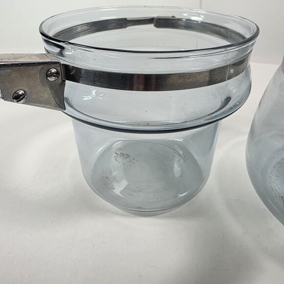 Vintage PYREX Flameware BLUE GLASS Double Boiler Pots 6763-U 6763-L (No Lid) - Picture 14 of 16